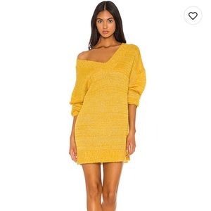 Superdown Revolve Yellow Sweater Dress